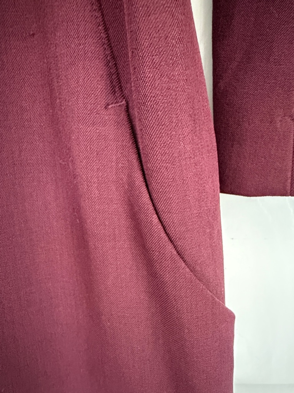MM Lafleur Etsuko Claret Midi Sheath Dress with Slim Tan Belt - Picture 6 of 7